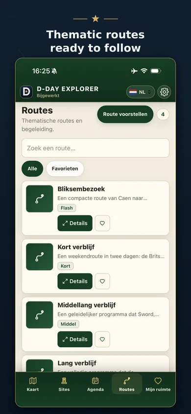Thematic routes ready to follow — D-Day Explorer