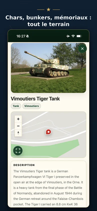 Chars, bunkers, mémoriaux : tout le terrain — D-Day Explorer