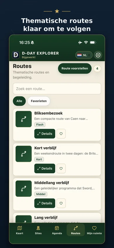 Thematische routes om te volgen — D-Day Explorer